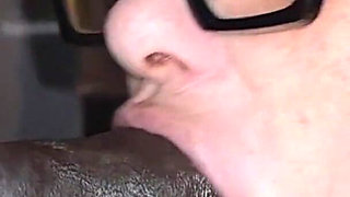 Stepmom with Glasses Serves Her Master Trotzilla's Black Cock