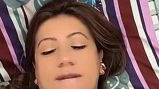 Hot Latina MILF Neighbor Gets a POV Facial with Cum All Over Her Mouth