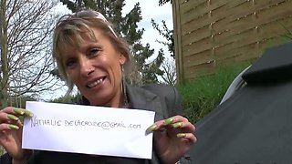 Skinny big tits MILF anal fucked