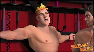 Sodomy Squad - Gay Superhero Battle Fucks Evil Stepbrother To Save Fucktropolis