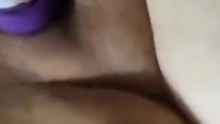 Squeezing My Boobs Sucking My Nipples Stimulating My Clit with Wand Legs Tied up Wide Open