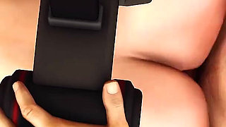 Hardcore in Restraints with Gnome. Young Busty Cuffed Brunette Gets Tied Down and Creampied