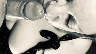 I Suck Him and Make Myself Cum with My Fuck Machine
