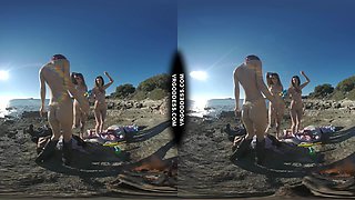 3 Hot College Girls On Winter Vacation Naked On Beach Fire Dancing Bubbles Cheri Josie Poppy