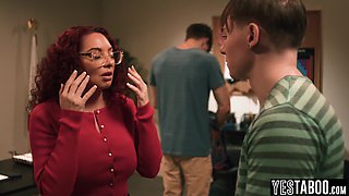 Students double penetrate mom teacher