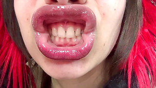 I make phlegm faces ASMR latina  face fetish mouth fetish