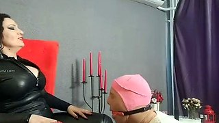 Mistress Luna - Sissy gets spanking over the knee