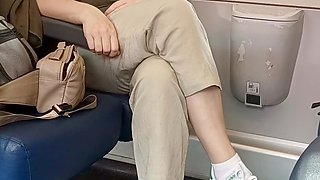 Crossed Legs Orgasm on a Train