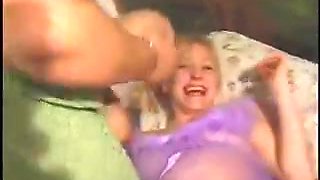 Fat Has Some Fun With A Small Blond Girl