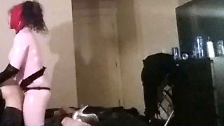 Amateur redhead masturbates then gives a blowjob