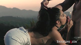 Sexy Bubble-assed Latina Vanessa Sky Gets Fucked Hard By Her Biker BF At Sunset