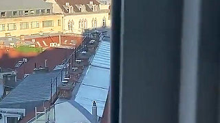 cum in My Mouth!!" Neighbor Bear Me Over the Window and Fucked Me Hard Until I Lost Control