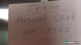 Ivana, 25, is a housewife taking porno cock for the first time in the kitchen.