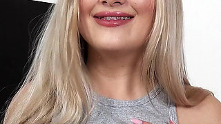 Horny Blonde Slut Cayla Lyons Hunts Her Cunt at Home