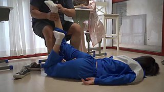 Chinese tickle in white socks