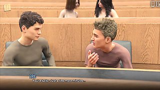 Hot brunette trio explores their university problems in steamy erotic game