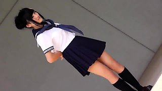 Japanese teen in school uniform
