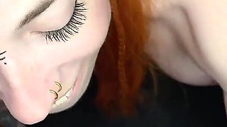 Amateur Kinky Redhead Amelie Green Fucked Hard by Jonny Hurts Big Cock and Swallow His Cum