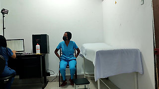 It Happened at the Clinic!! a Female Doctor and Nurse Seduce a Patient. They Fuck Him on the Stretcher