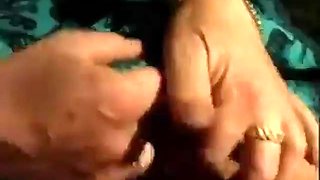 Man dominated by a woman in grove