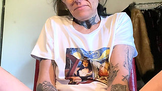 Creamy Orgasm on a Big Dildo