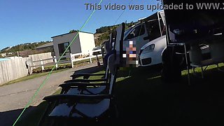 Kiwi trashy MILF made to walk in see through clothes at the beach before being creampie fucked in plain view. Trailer