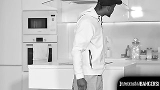 Busty Whore Kira Queen Takes Black Delivery Guy's Massive Cock