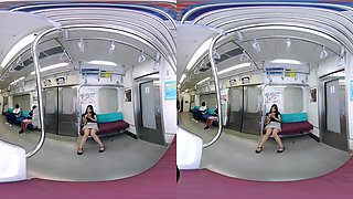 The Girl I Met On The Train Happens To Be My Naughty Coworker - Asian Office Girl Striptease