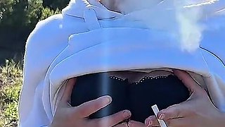 I Smoke and Walk Around in Public Without Panties and Show My Pussy.