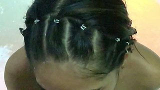 Slow Motion Extreme Deep Throat in a Jacuzzi with My Stepsister