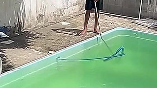 I Hired a Poolman to Clean My Pool and He Ended up Fucking My Nice Little Ass