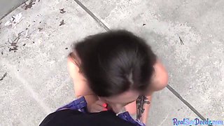 Czech Bj Babe Pov Fucked Outdoor For Money After Casting