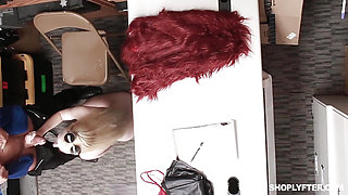 Bratty Blonde Fucked for Stealing