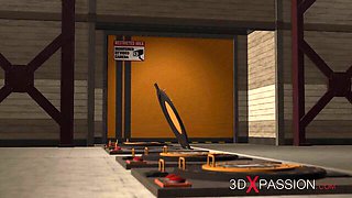 Provocative lass at 3d animated video