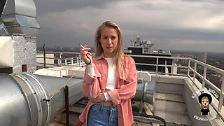 Lustful Bitch Almost Swallowed a Guy's Dick Right on the Street