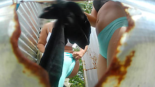 CUTE GIRLS FILMED IN BEACH BOOTH