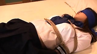 Asian school girl gets tied up for a bdsm surprise
