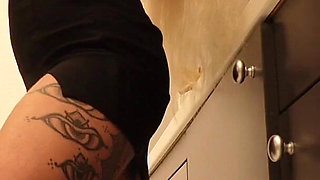 Super Hot Sexy Long Legs Blonde Takes off Her Panties to Show Her Tight Pussy Under Her Mini Skirt