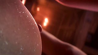 Busty Sif priestess receives warm hospitality from a stranger in a fresh animation.