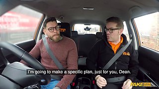This cougar has is all blonde, Big Tits and a thirst for cock - faux driving school