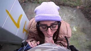 Nerdy beauty loudly pushes cock in her greedy holes during hot POV