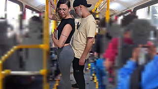 Slutty Student Gets Cumshot on the Bus