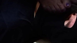 Foot worship on the floor