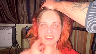 Face Slapping POV, Blowjob, Cum on Hair, Squirting