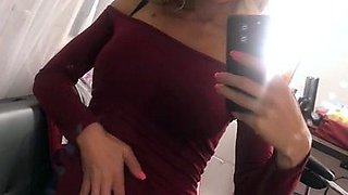 Hot blonde glamour babe solo plays to pleasure her hot body