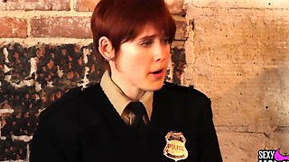 Lesbian beauties in uniforms fuck with passion, showcasing their chemistry.