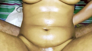 Sri Lankan Couple Boobs Oil Massage after fuck