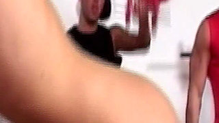 In the Gym Gets a Threesome Anal and Cunt Together