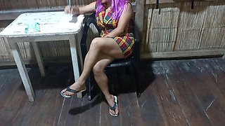 Stepmother Celebrates Her 40 Years, Does a Sexy Dance, Showing Her Tits and Vagina