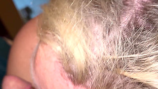 Oral MILF Blonde, Freckles, Green Eyes Sucks Daddy